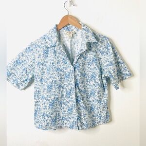 90's Cotton Floral‎ Buttondown